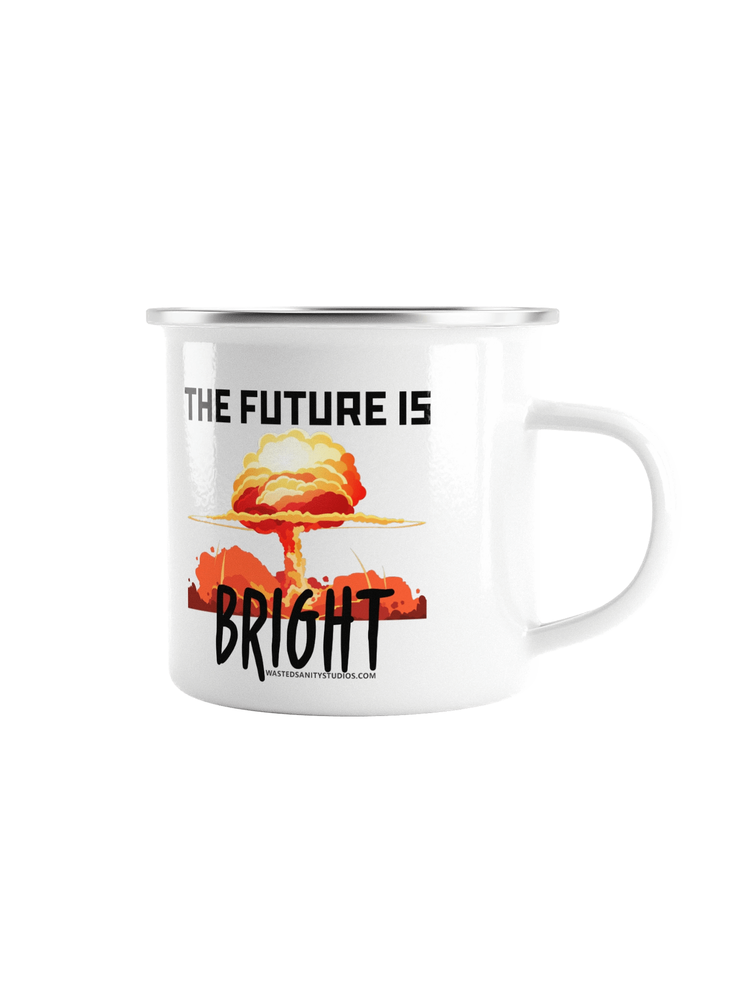 The Future Is Bright Metal & Enamel Coffee Mug product image (1)