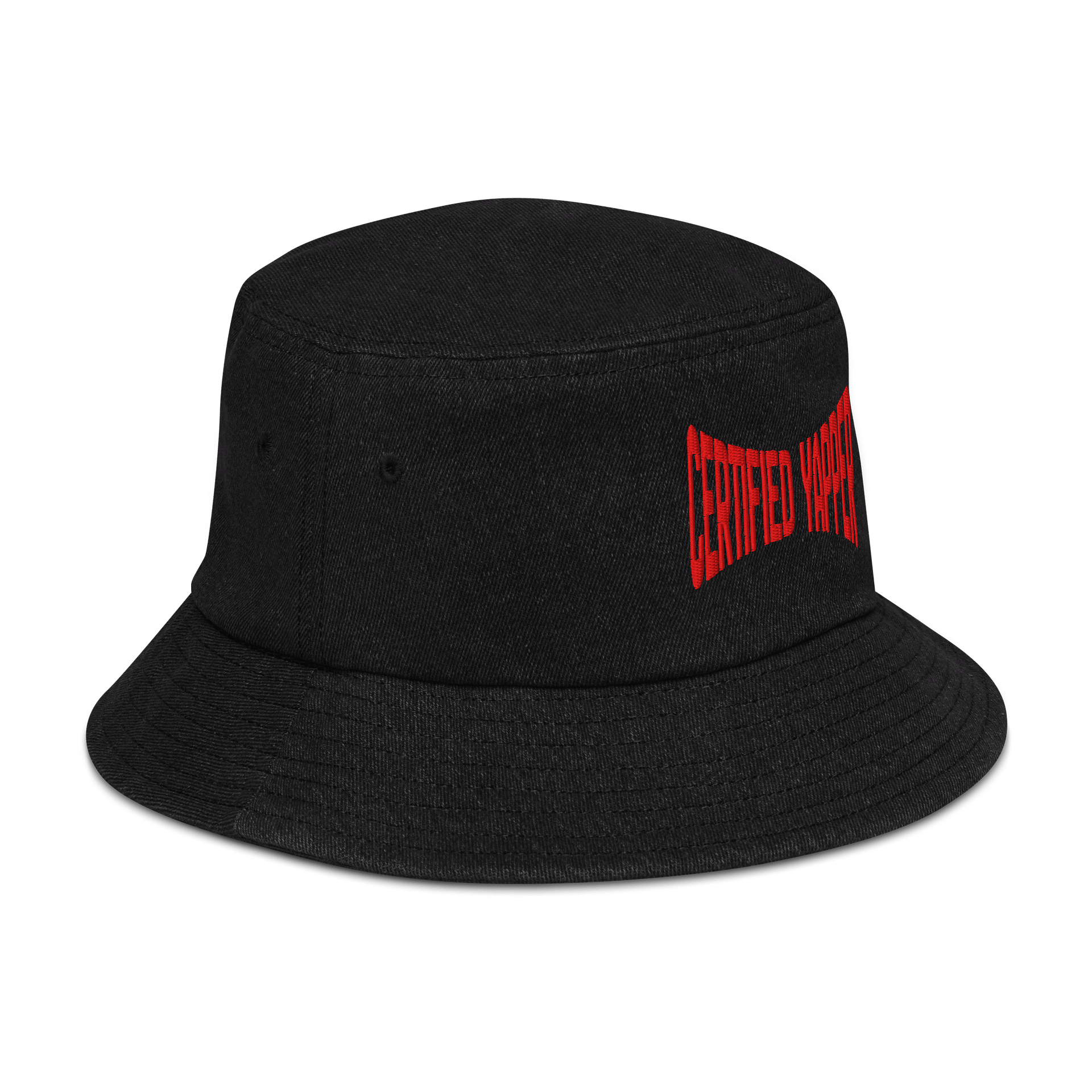Certified Yapper - 3D Puff Black Bucket Hat product image (3)