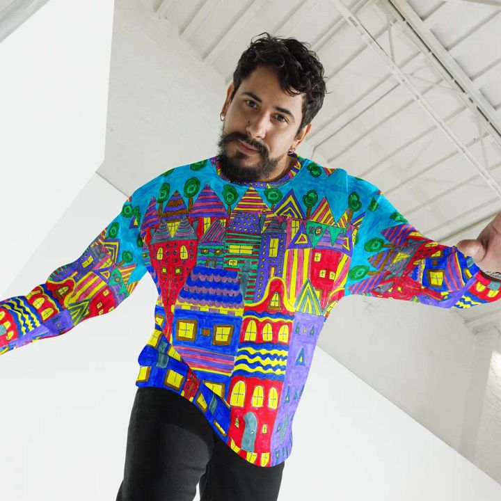 Abstract Playful Houses Unisex Sweatshirt product image (1)