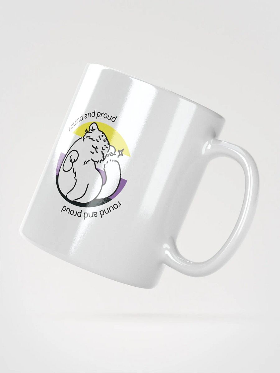 Round and Proud Manul Nonbinary Version - White Mug product image (4)