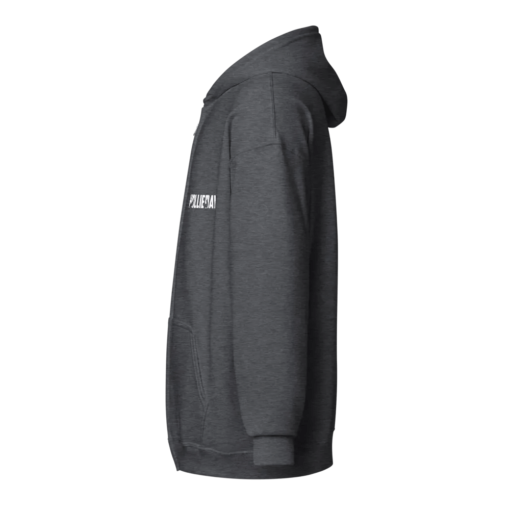 Holliedayz white logo zip up hoodie unisex product image (11)