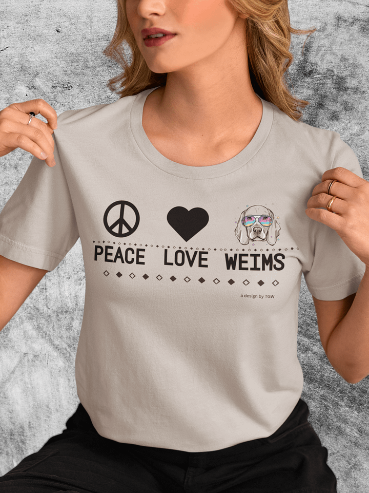 Peace Love Weims - Bella+Canvas Supersoft T-shirt product image (1)