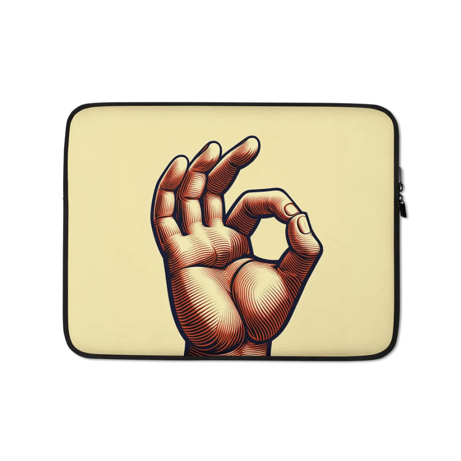 OK Gesture Laptop Sleeve product image (1)