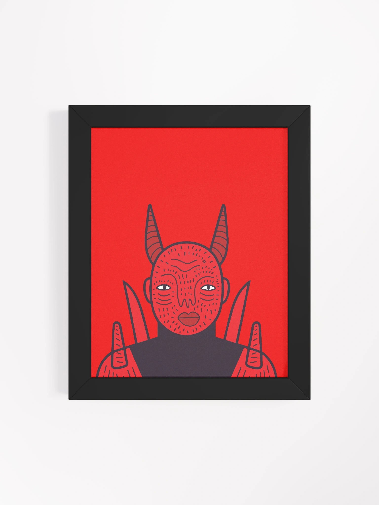 Symmetrical Horns Framed Matte Poster product image (46)