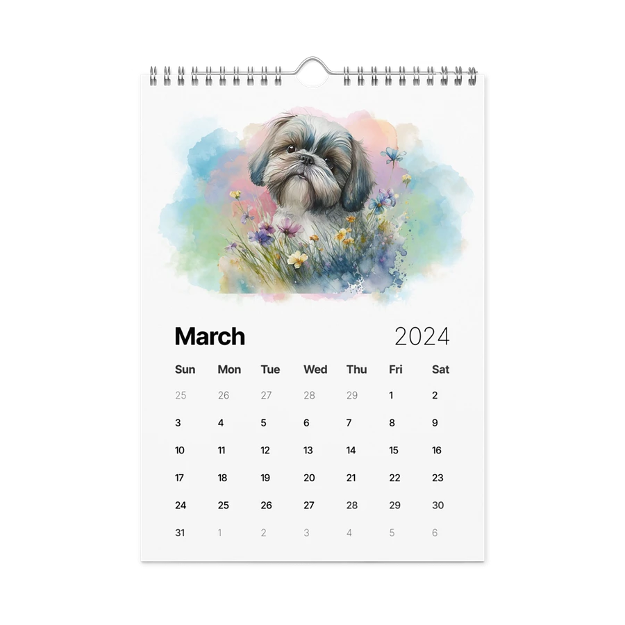 Watercolor Dogs 2024 Wall Calendar, 12 Months, Version 2 product image (5)