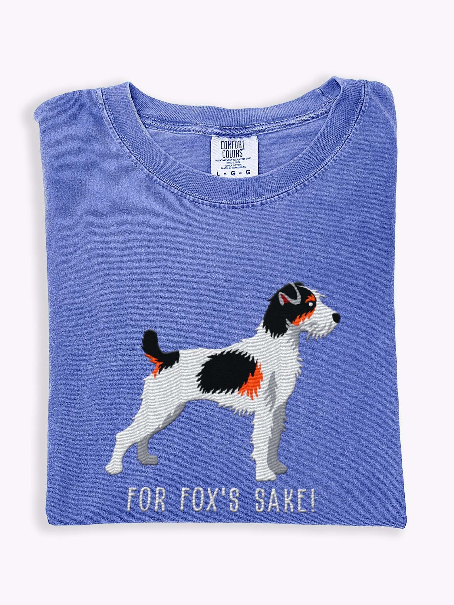 For Fox's Sake! T-Shirt(Embroidered) of a Parson Russell Terrier(Tricolor) product image (1)