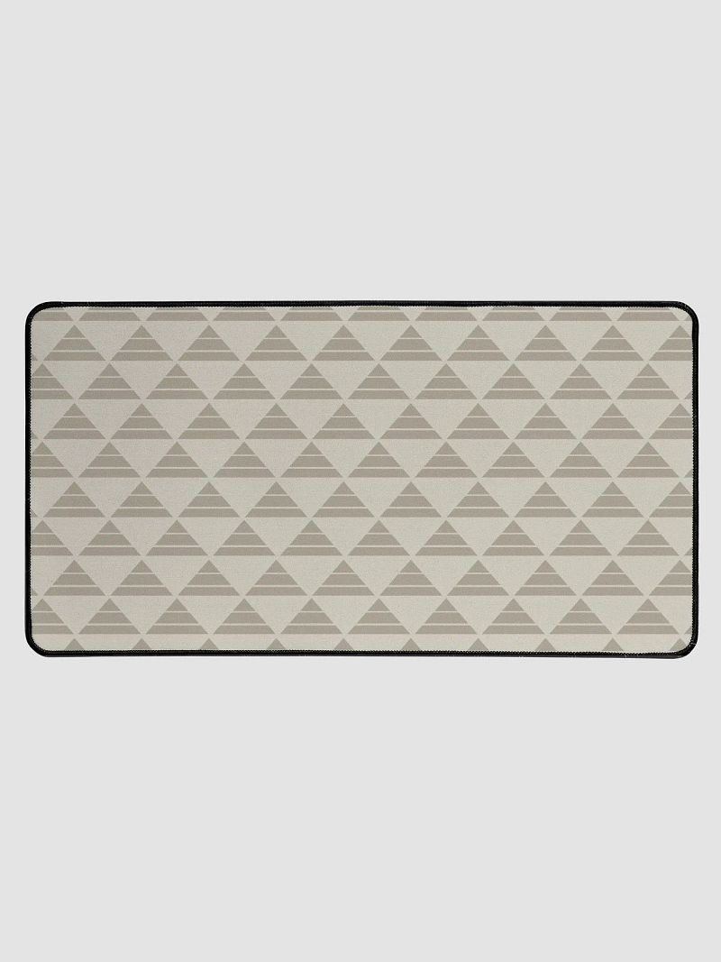 Desk Mat - Japanese Beige Uroko Pattern