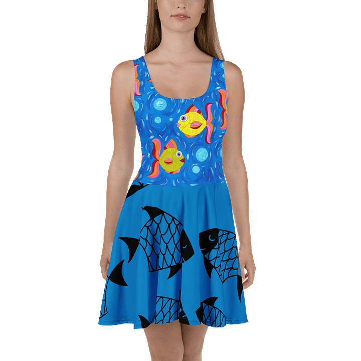 Fish style (art by Dina R.) acrylic painting picture - Dress product image (2)