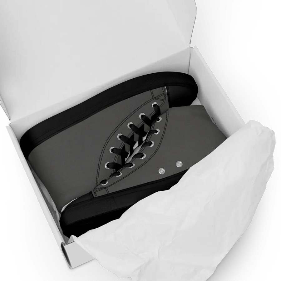 Ladies all black canvas high tops product image (5)