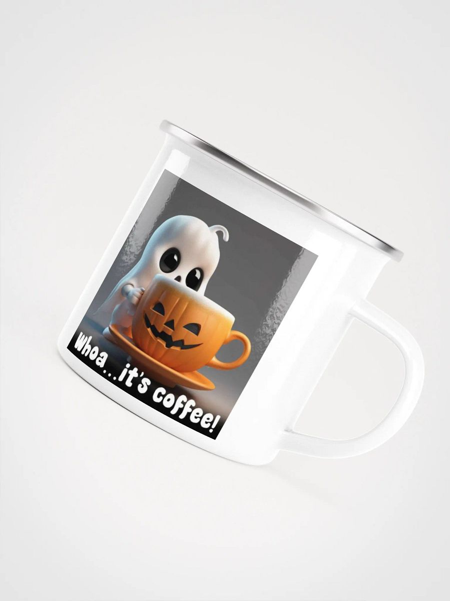Spooky Coffee Ghost Enamel Mug product image (5)