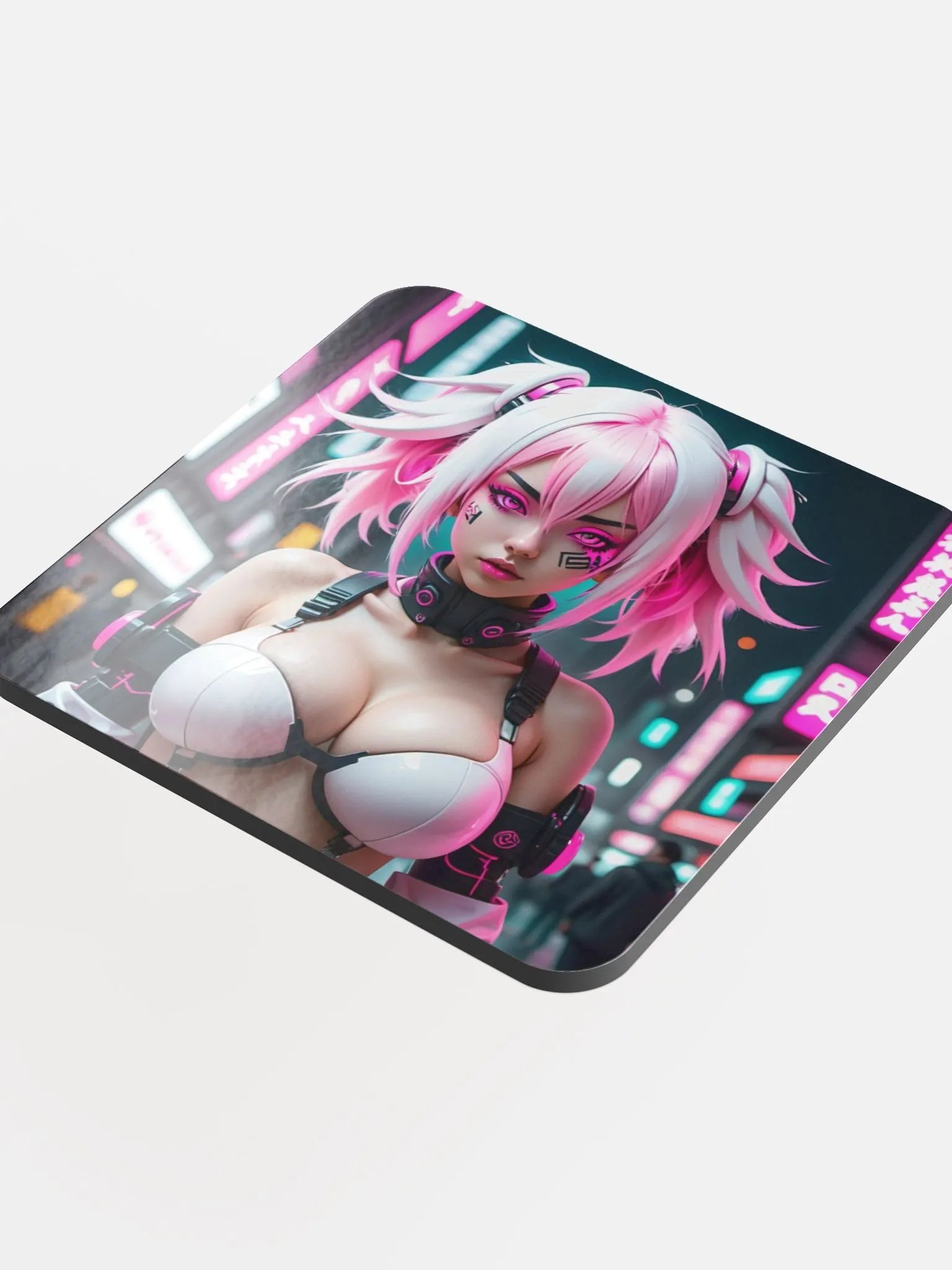 Cyberpunk Pink Coaster Set product image (4)