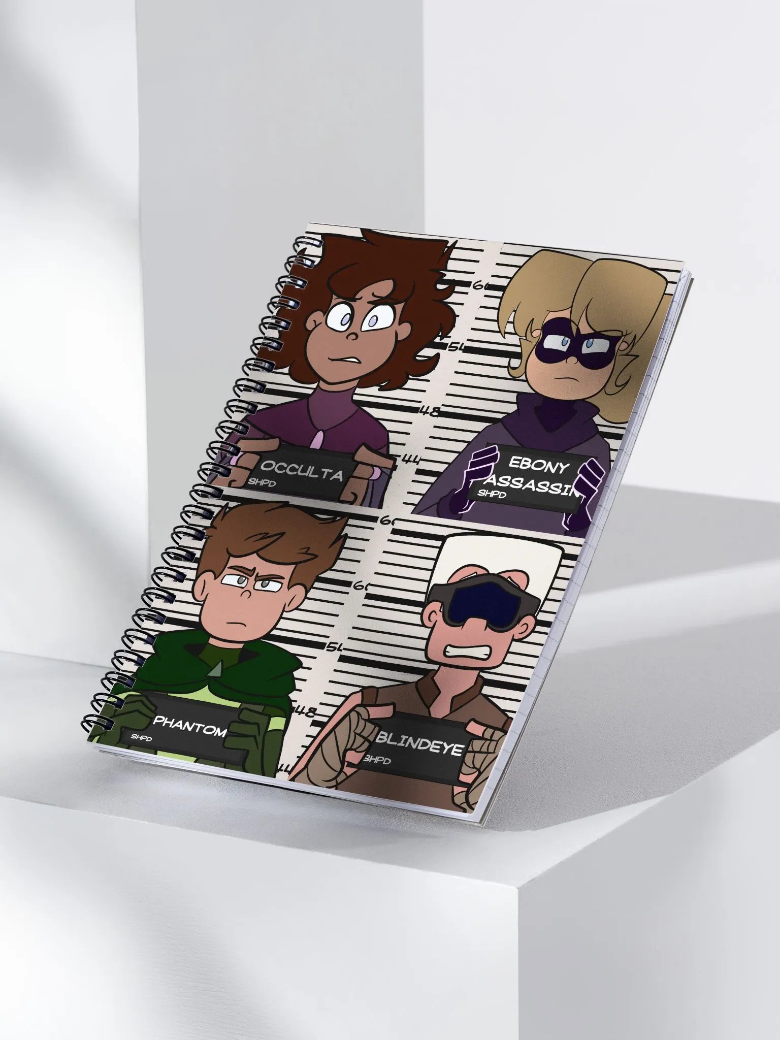 Swift Spark and the Defense Five: Mugshots Spiral Notebook product image (4)