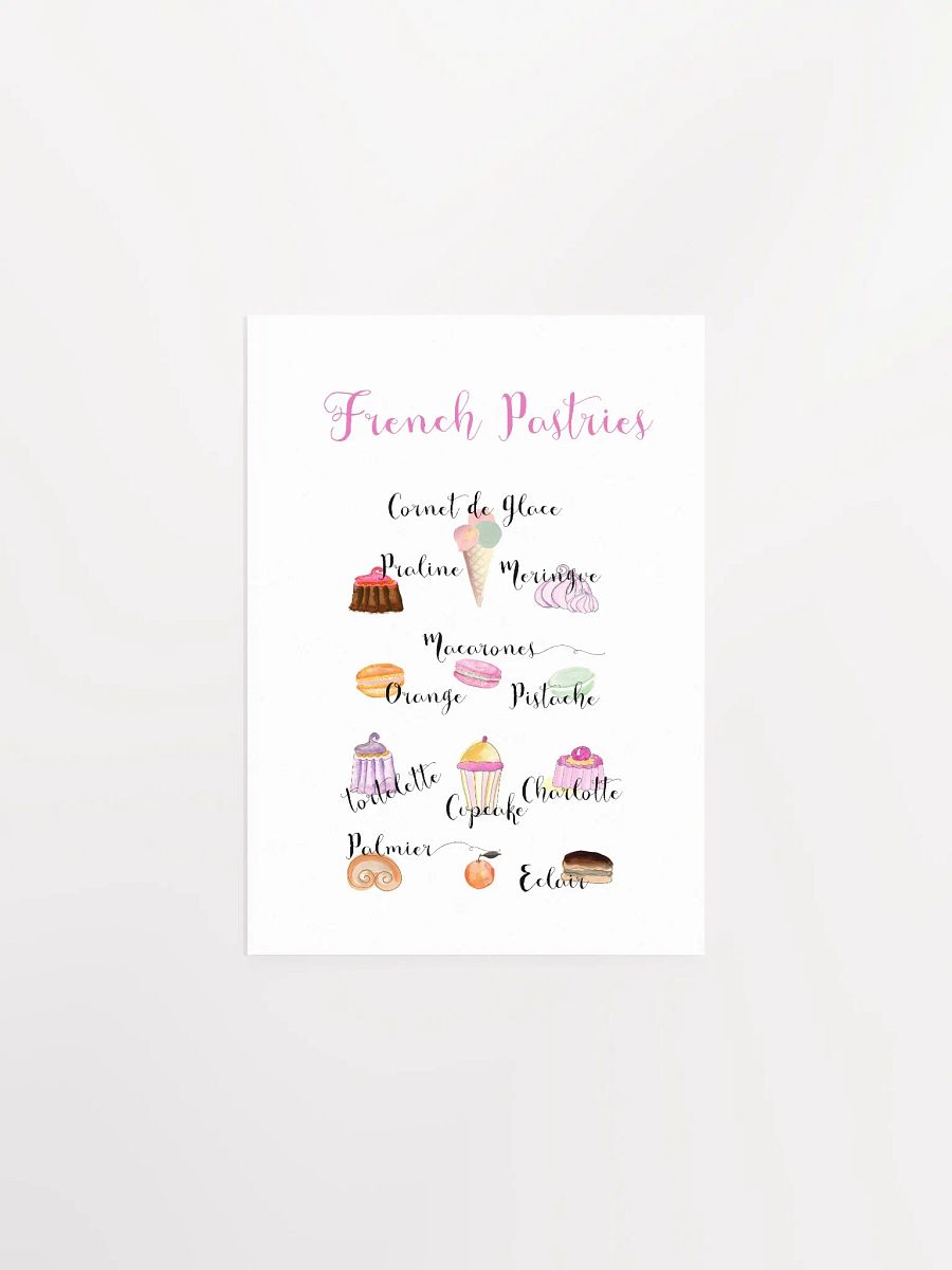 French Pastries Illustrated Poster product image (4)
