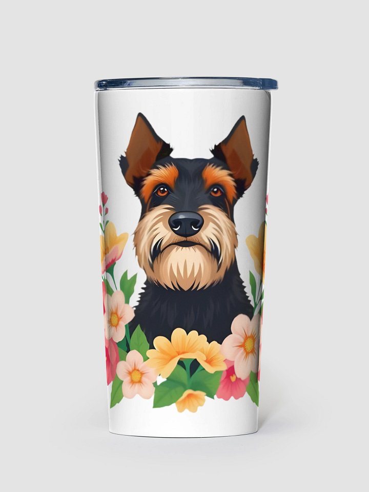 Floral Yorkshire Terrier 20oz Stainless Steel Tumbler product image (1)