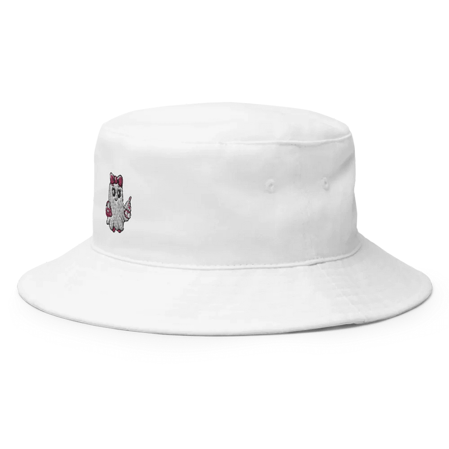 Cute Ghost Embroidered Cotton Bucket Hat product image (3)