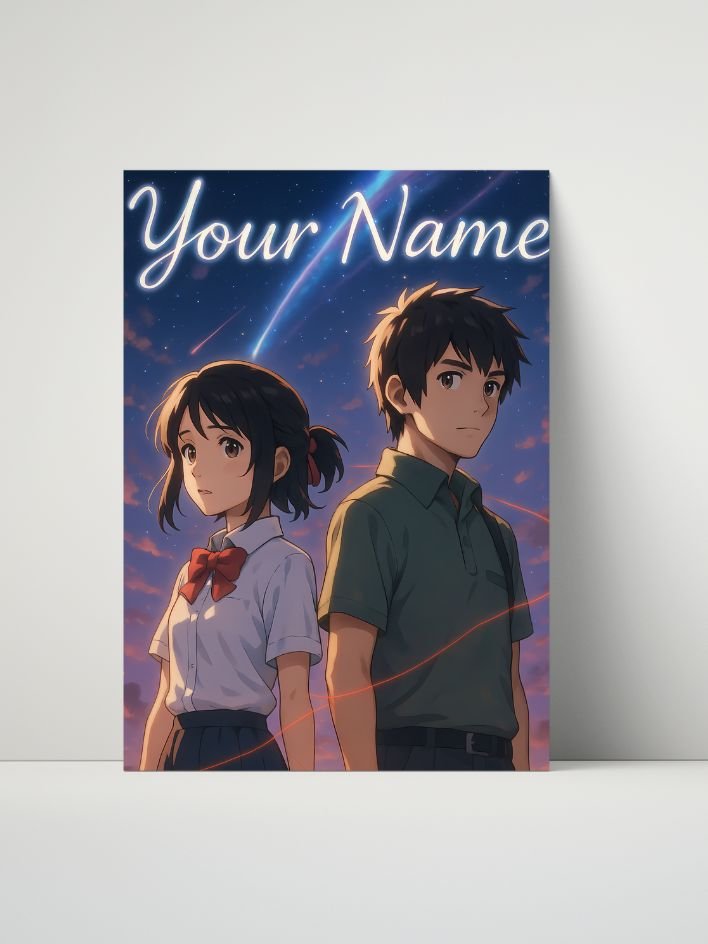 Your Name – Mitsuha & Taki Celestial Thread – 8x10 Metal Print product image (1)