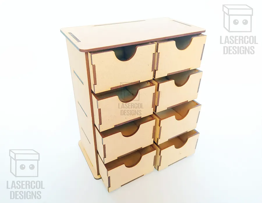 8 Drawers Desk Organizer - Laser Cut Files product image (3)