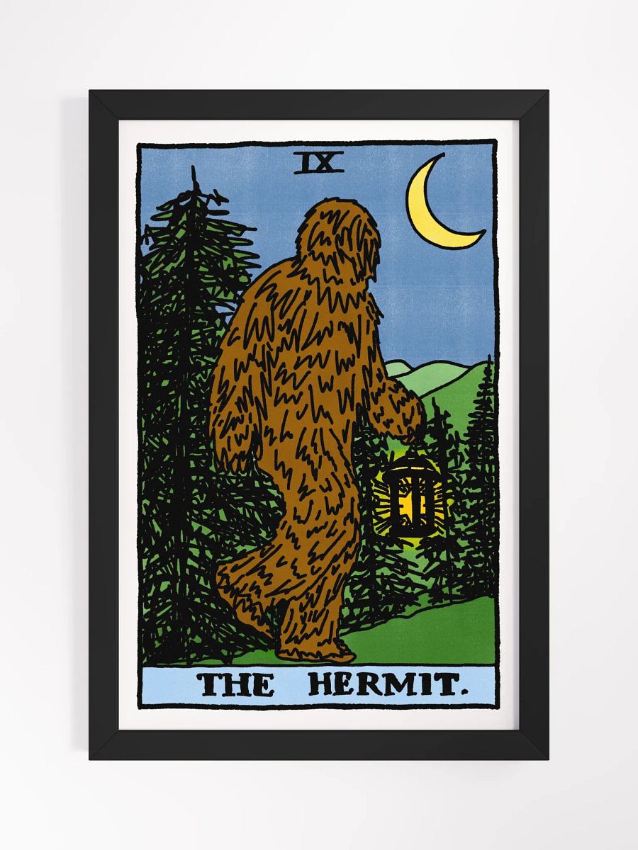 Bigfoot Hermit Tarot Card Framed Print product image (1)