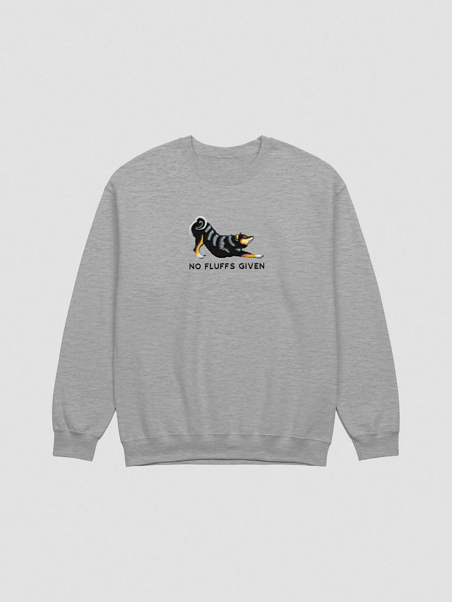 No Fluffs Given Sweatshirt (Embroidered) of a Shiba Inu(Tricolor) product image (4)