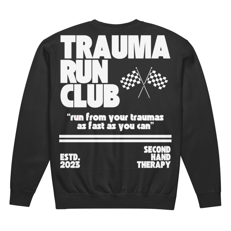 Trauma Run Club Crewneck (Black) product image (1)