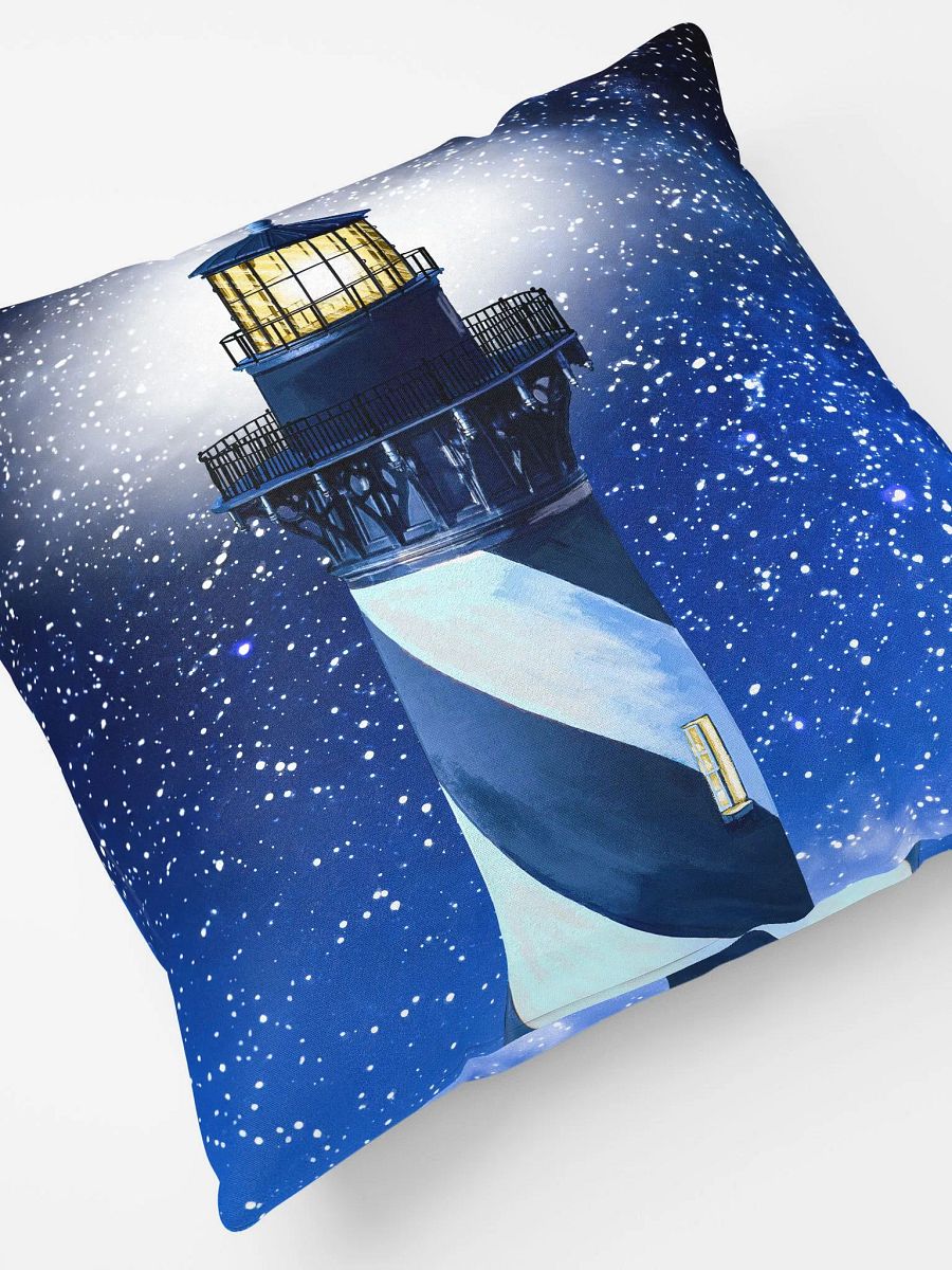 Cape Hatteras Lighthouse At Night - North Carolina Throw Pillow product image (5)