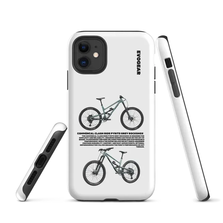 White Clash Ride Pyrite Grey Rockshox iPhone Case product image (1)