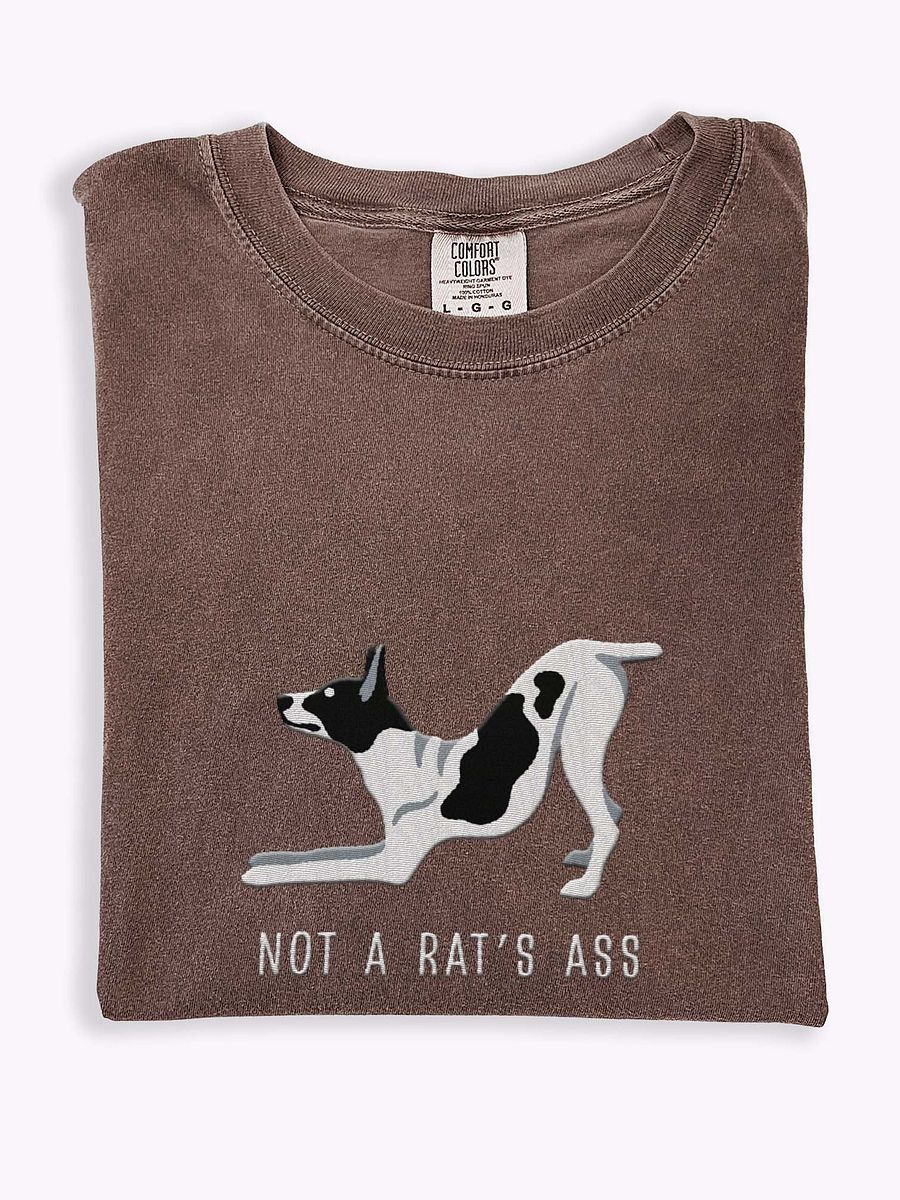 Not a Rat's Ass T-Shirt(Embroidered) of a Rat Terrier(Black & White) product image (1)