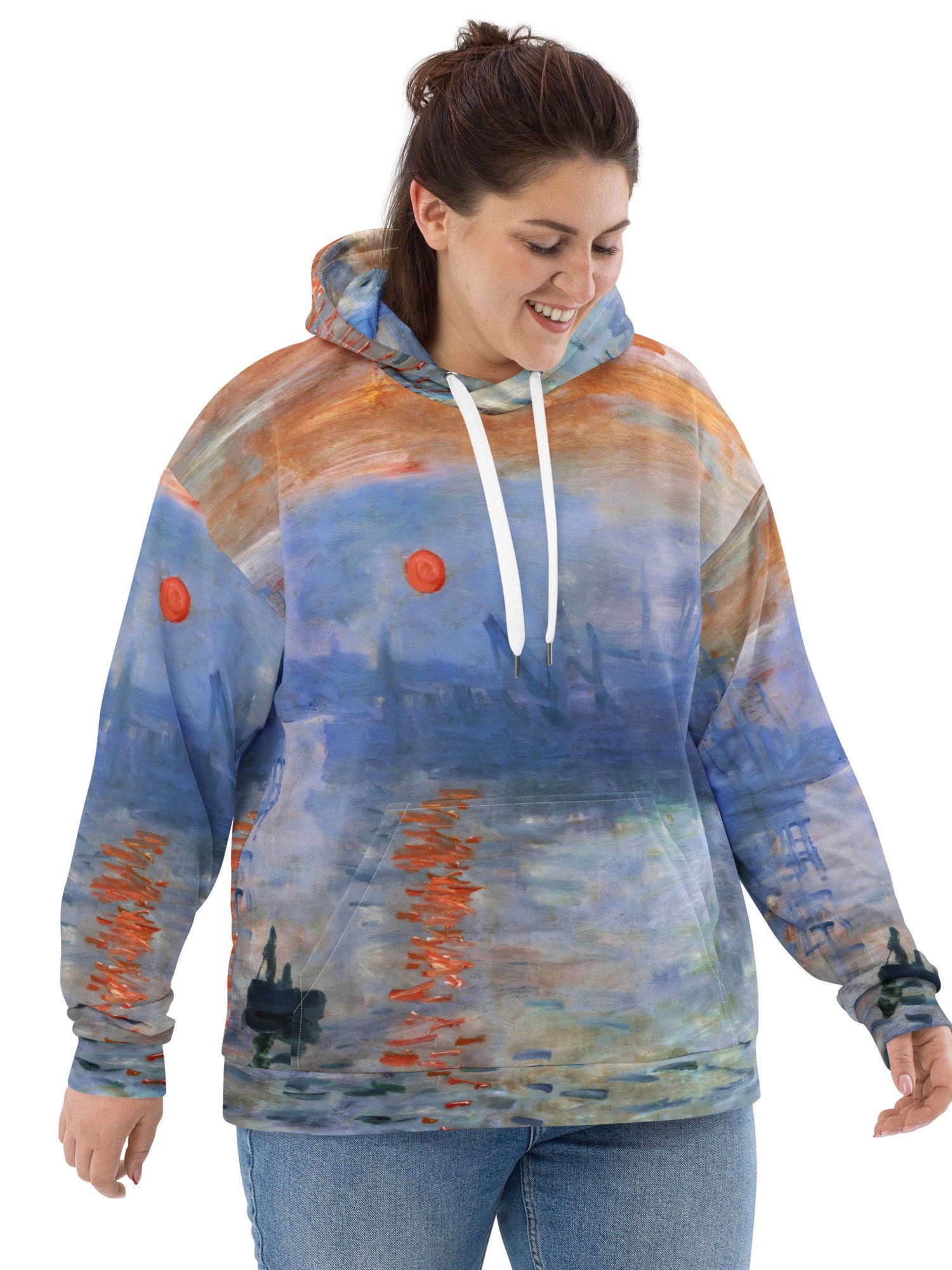 Sunrise All-Over Print Recycled Unisex Hoodie product image (3)
