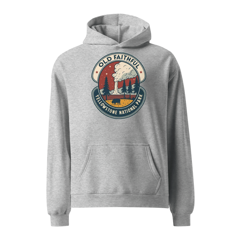 Old Faithful Yellowstone National Park Emblem Hoodie product image (4)