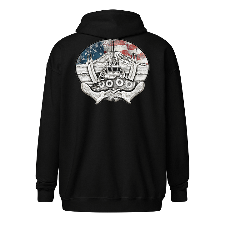 Twin anchor Mount Rainier Marshall Foss Flag Zip Hoodie product image (1)