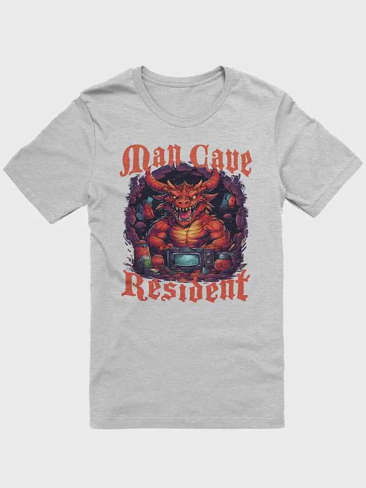 Man Cave Resident - Cool Scary Red Dragon Bella Canvas 3001 Super Soft T-Shirt for Men product image (1)