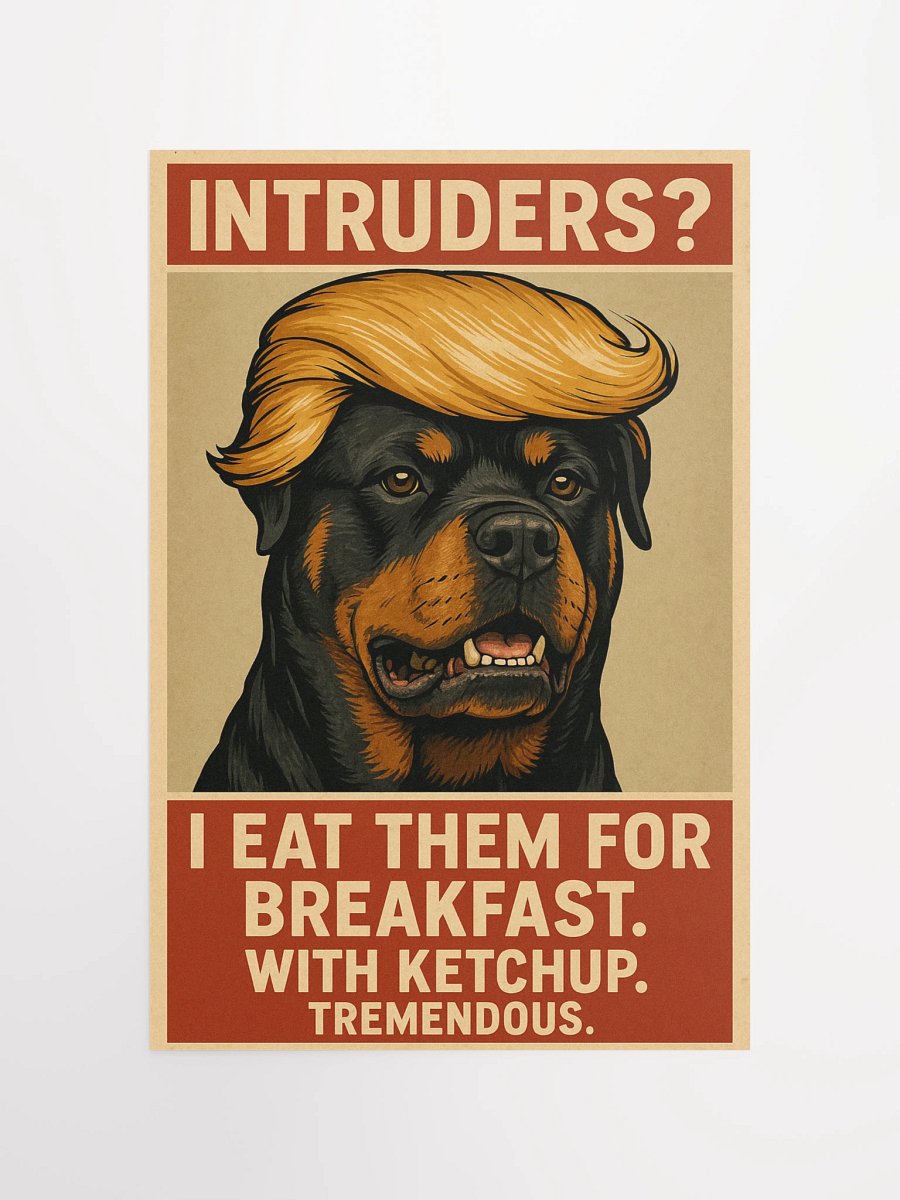 Rottweiler Warning Poster For Intruders product image (11)