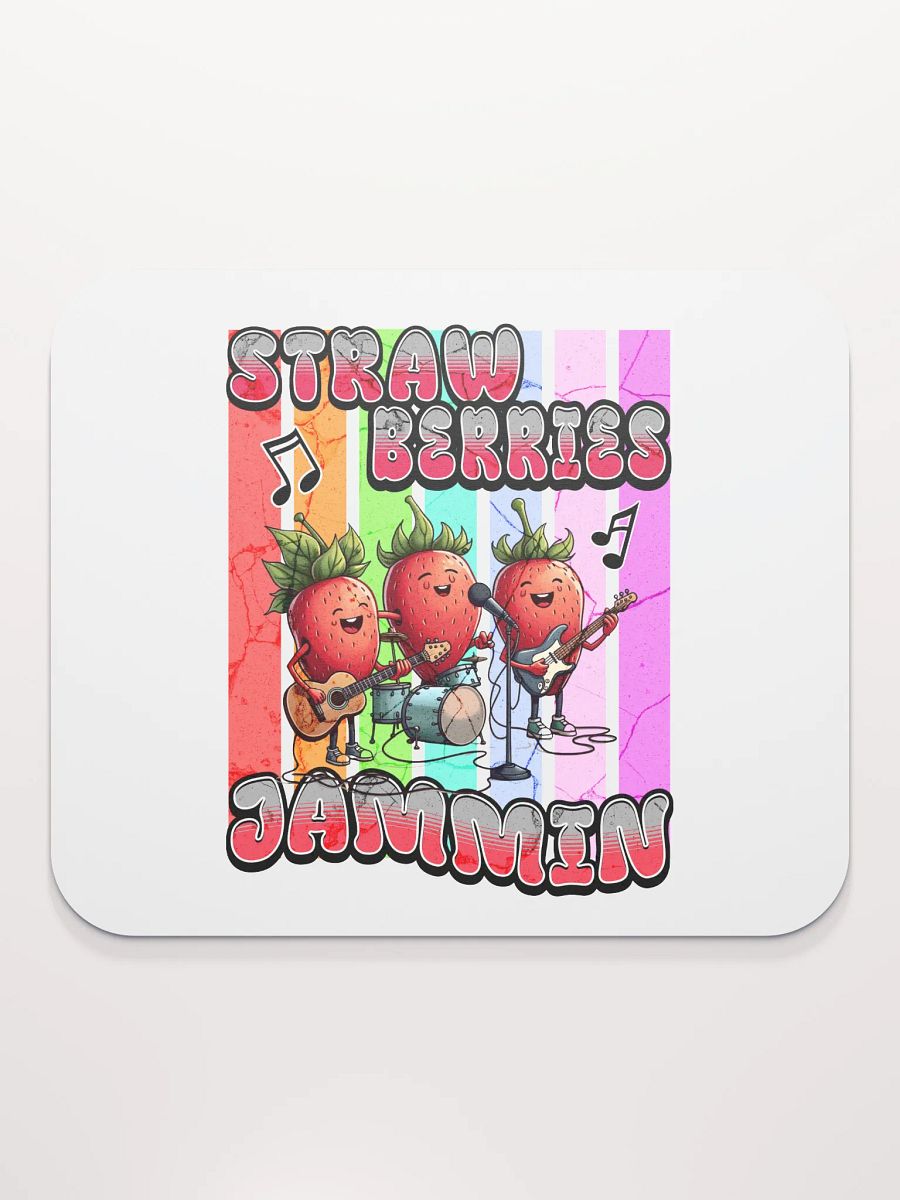 Strawberries Jammin Band Mouse Pad product image (1)