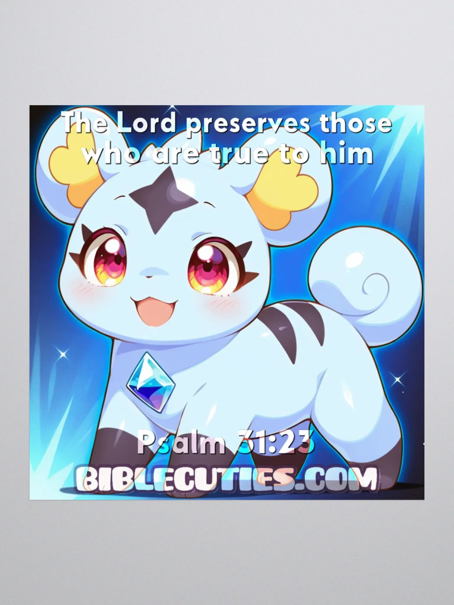Bible Cuties Violet - The Lord preserves those who are true to him Sticker product image (1)