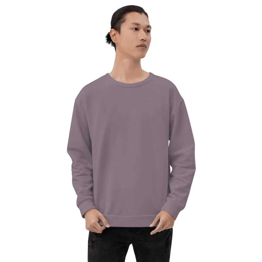 Plain Faded Orchid Grey Soft Summer Unisex Recycled Polyester Heavyweight Premium Sweatshirt by Treasure Pie product image (8)