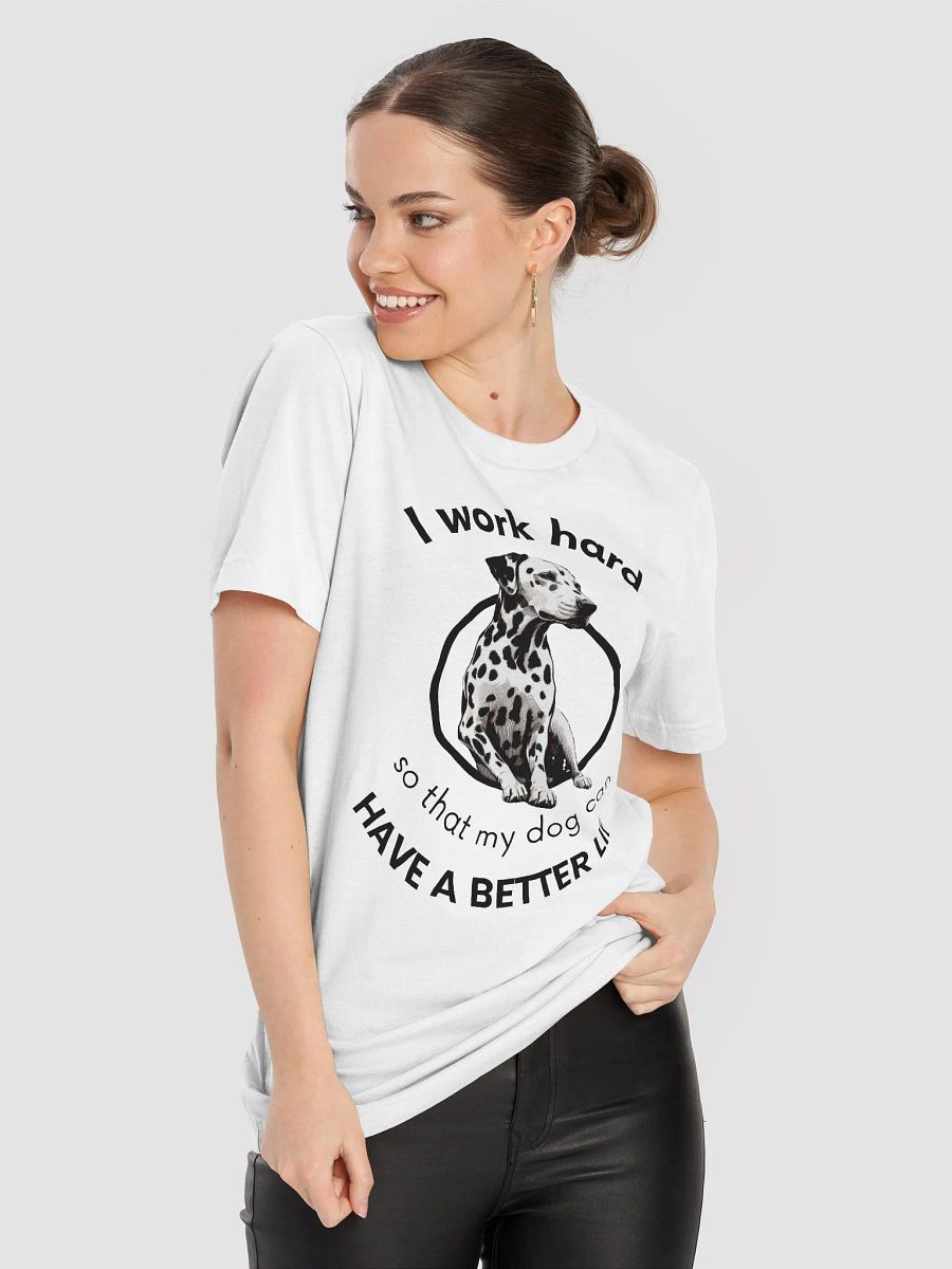 Work Hard Dalmatian White T-Shirt product image (5)