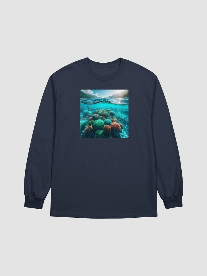Classic Comfort Long Sleeve Tee | AI Design underwater beauty product image (1)
