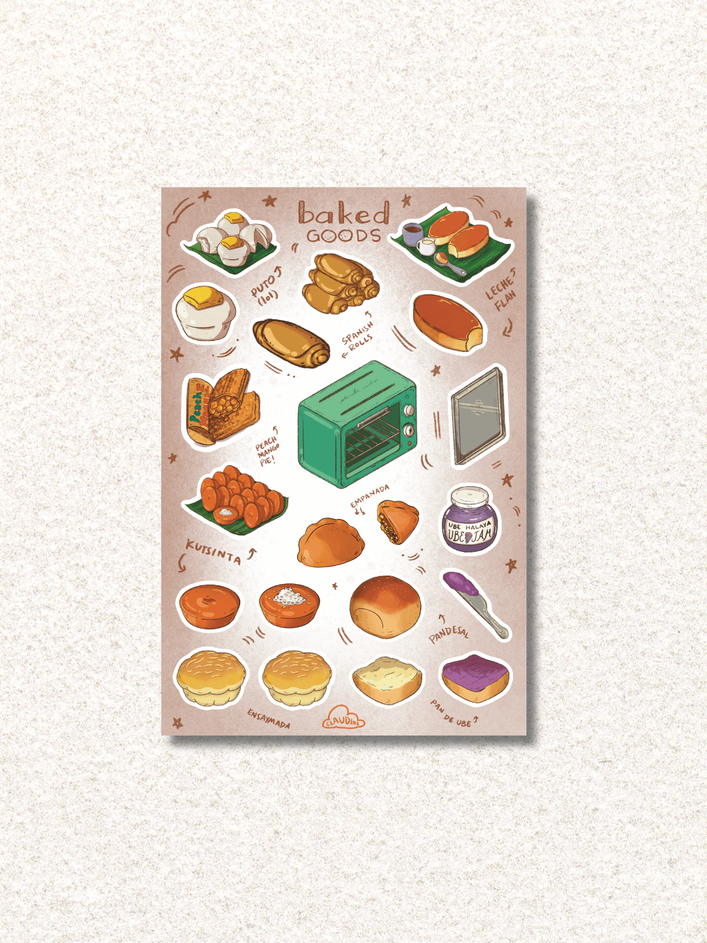 Filipino Baked Goods vinyl Sticker Sheet product image (1)