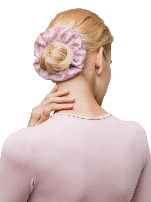 Tropical Moss All-Over Scrunchie | Pink & orange product image (3)