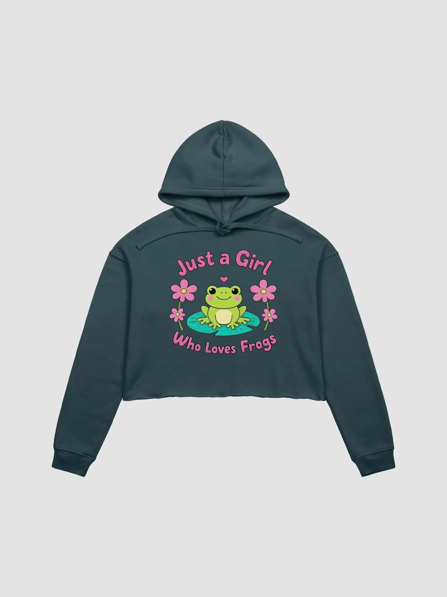 Froggy Love Crop Hoodie Bella+Canvas (Women's) product image (1)