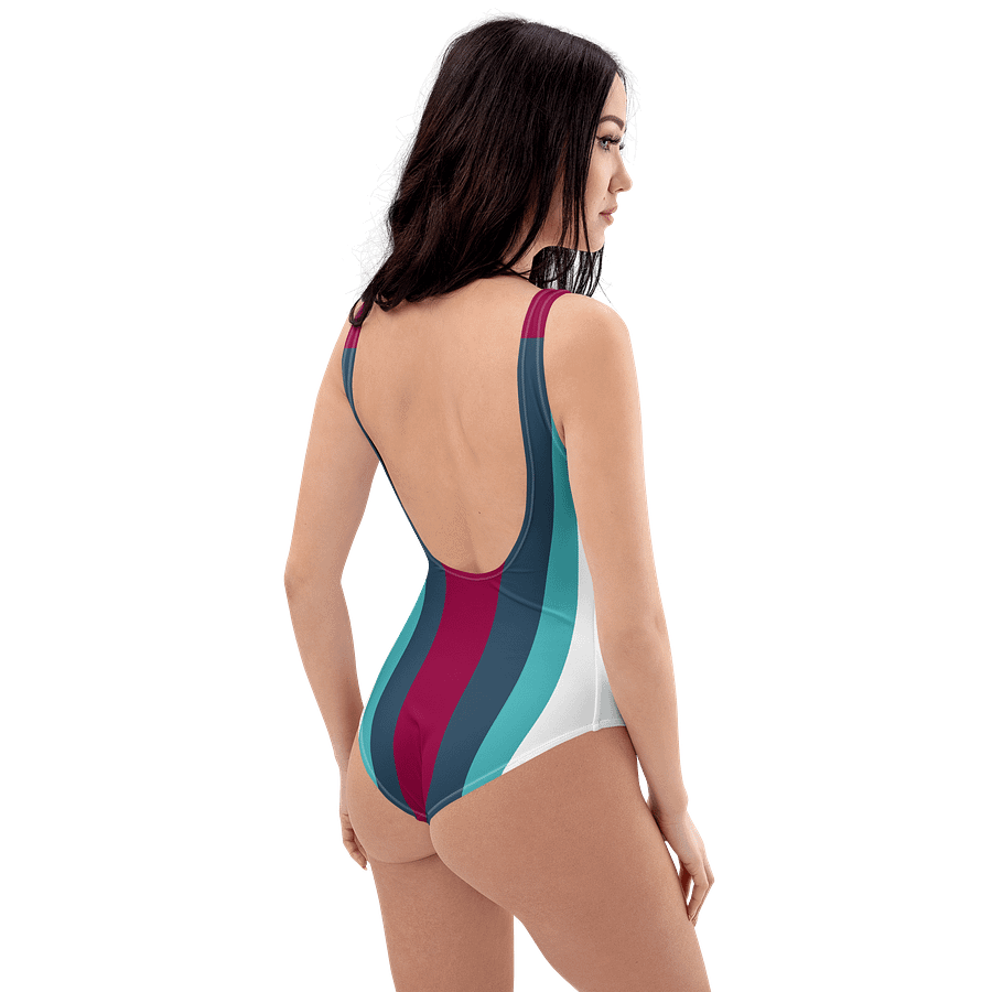 Maroon Stripes All-Over Swimsuit product image (8)
