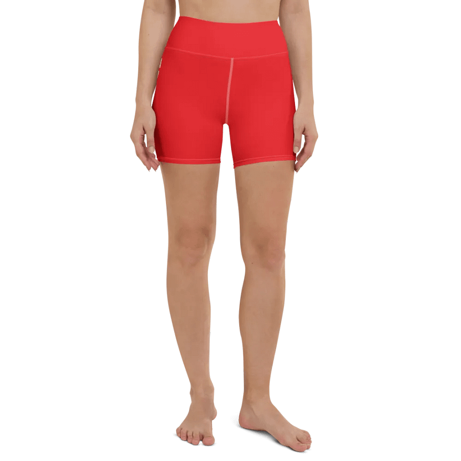 Unisex Red Yoga Shorts product image (3)