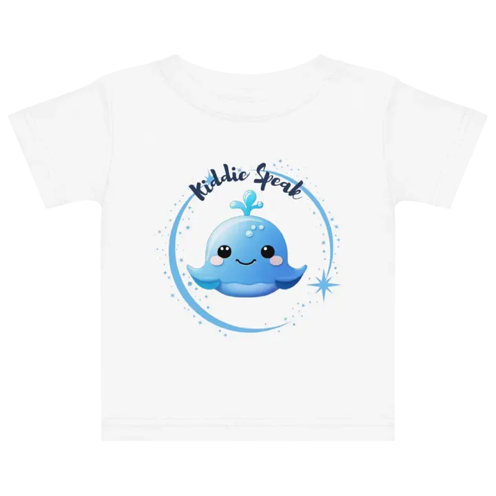 Kiddie Speak Blue Whale Baby Jersey T-Shirt product image (1)