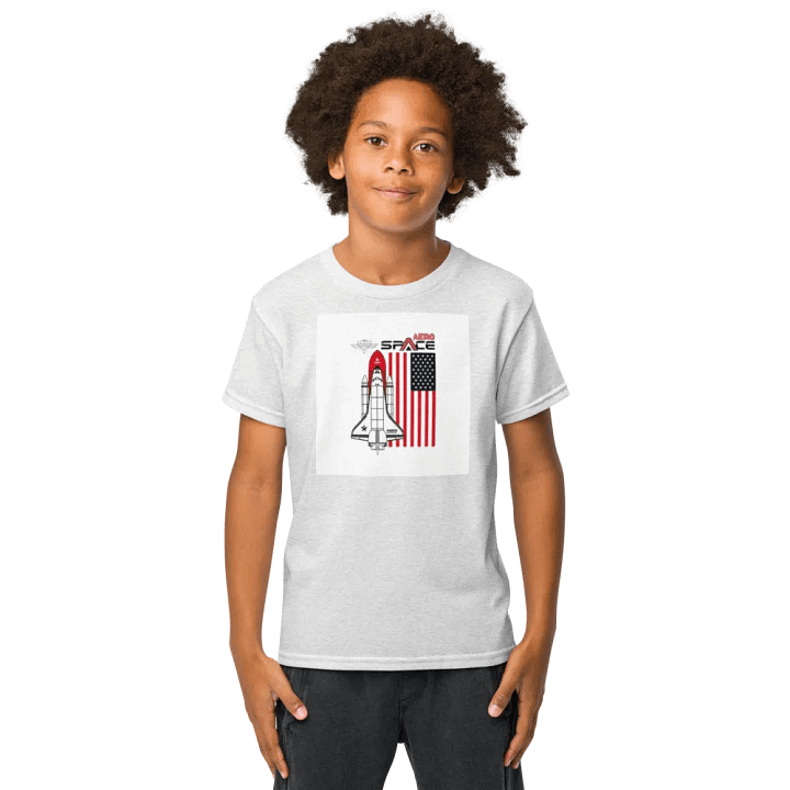 Kids T-Shirt Space Plane Unisex Softstyle T-Shirt product image (1)