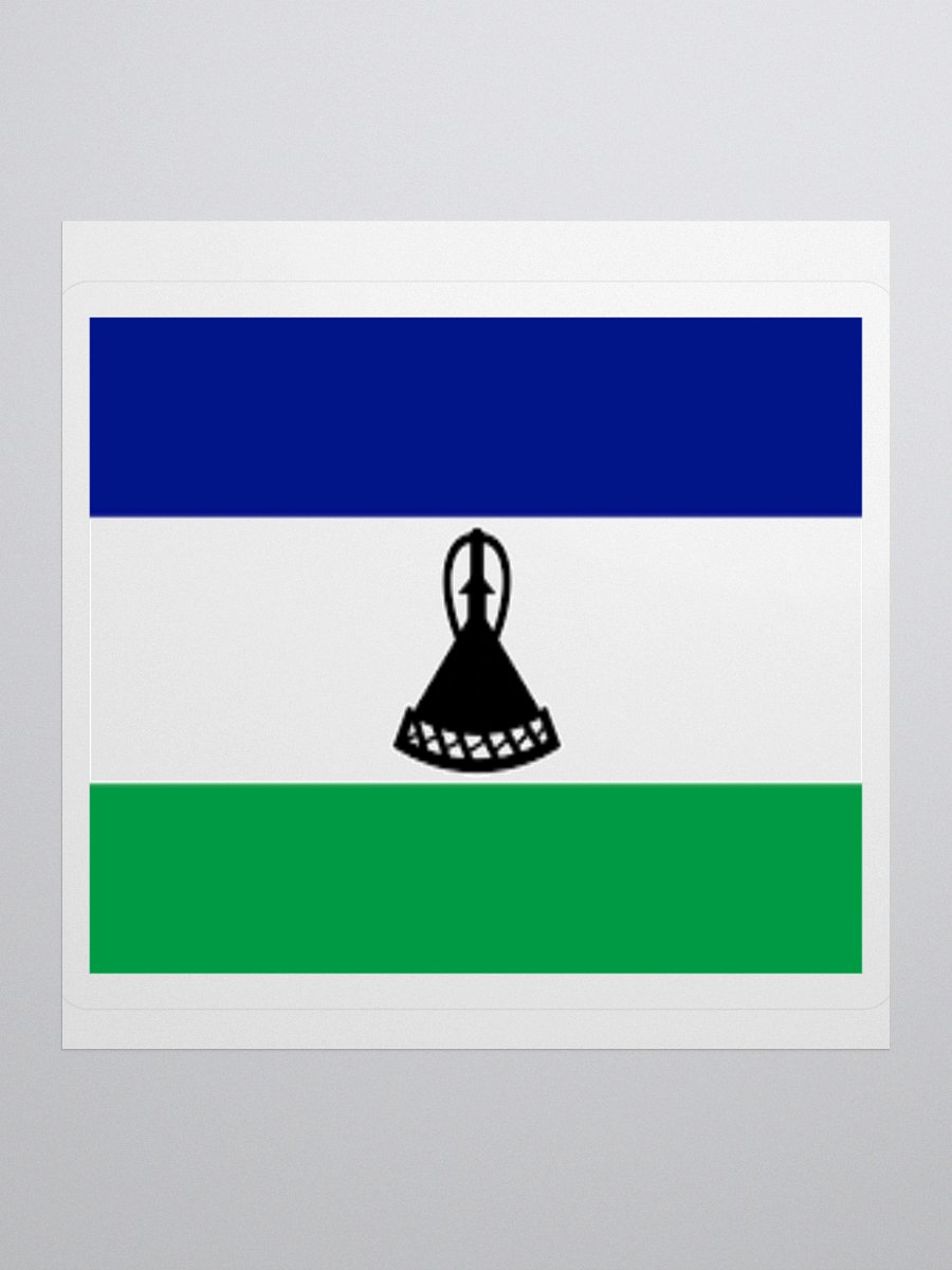 Lesotho Flag Sticker | Mokorotlo Hat Design | Durable Vinyl | 3 Sizes product image (2)