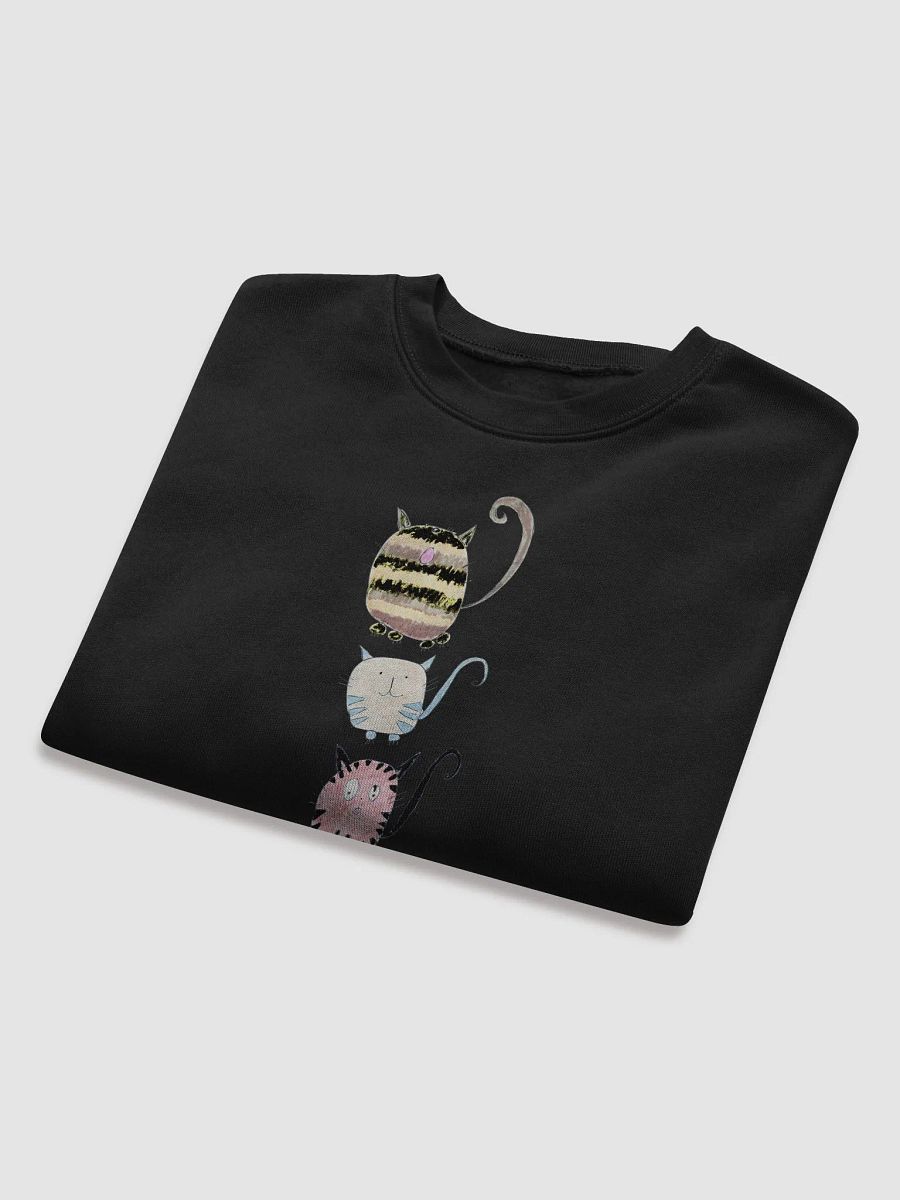 Abstract Quirky Cats In Three Women's Cropped Sweatshirt product image (11)
