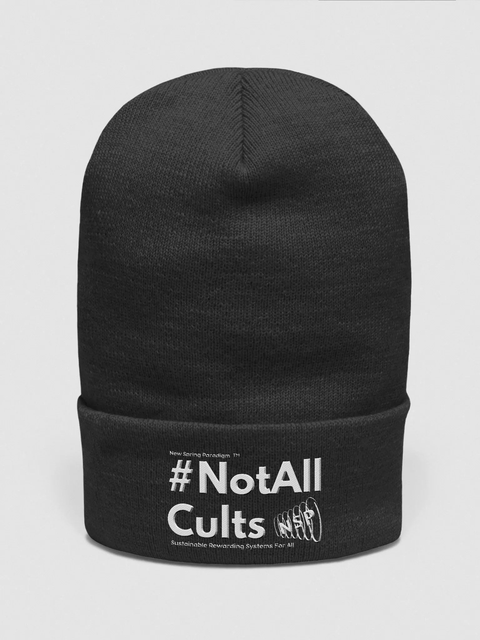 #NotAllCults Black Beanie product image (1)