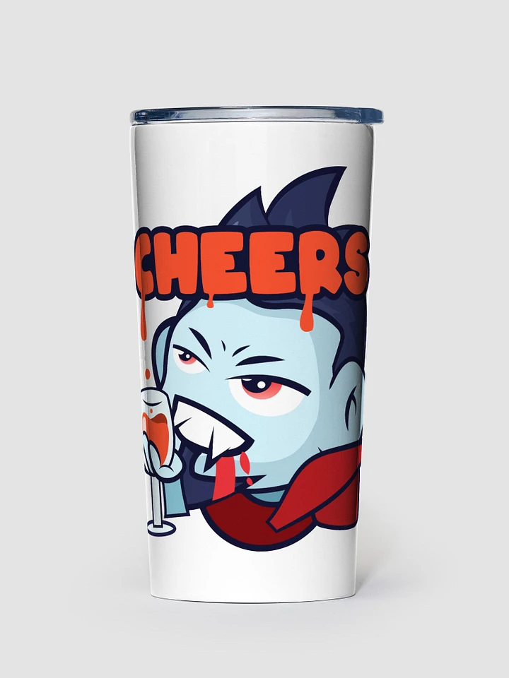 DRACULA CHEERS STAINLESS STEEL TUMBLER product image (1)