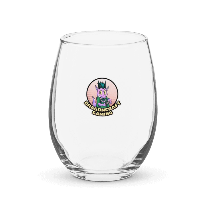 Dragoncraft Gaming Logo Stemless Wine Glass product image (1)
