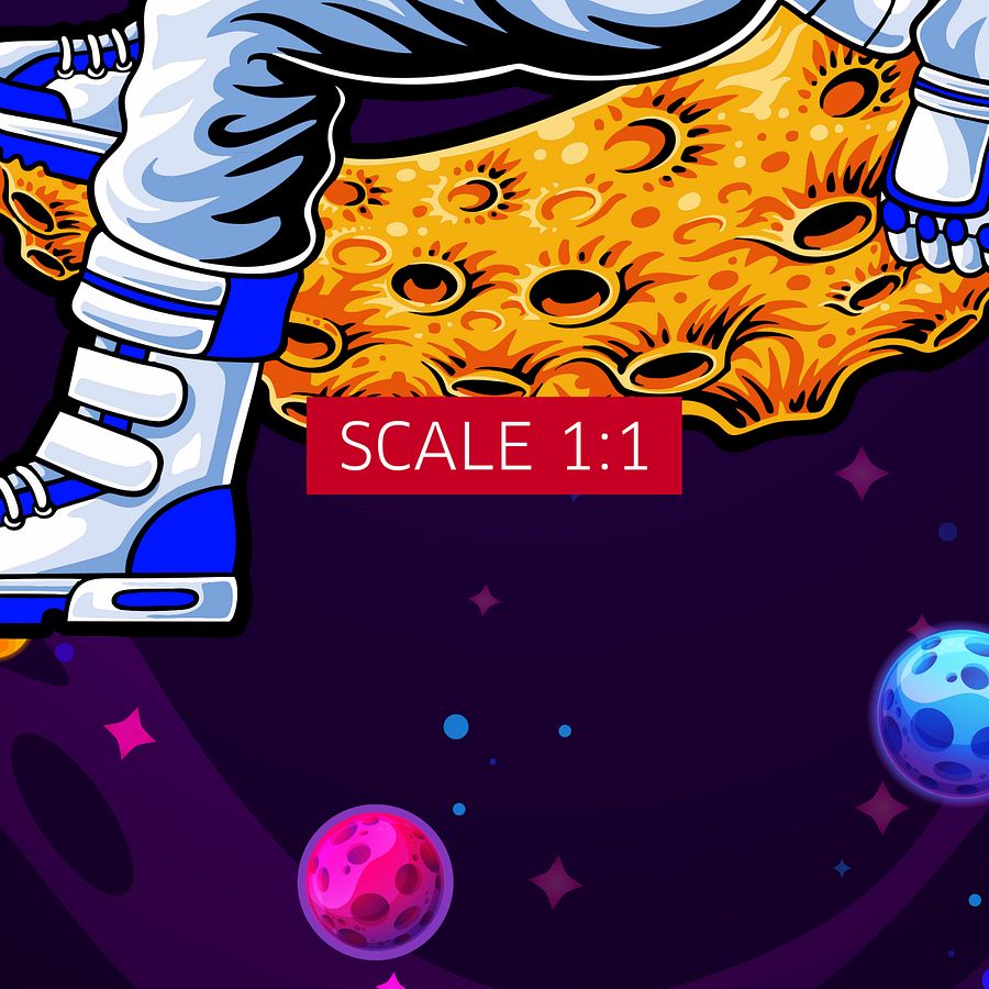 Astronaut and Moon dreaming about Mars — space poster, synthwave space, neon space, aesthetic poster product image (5)